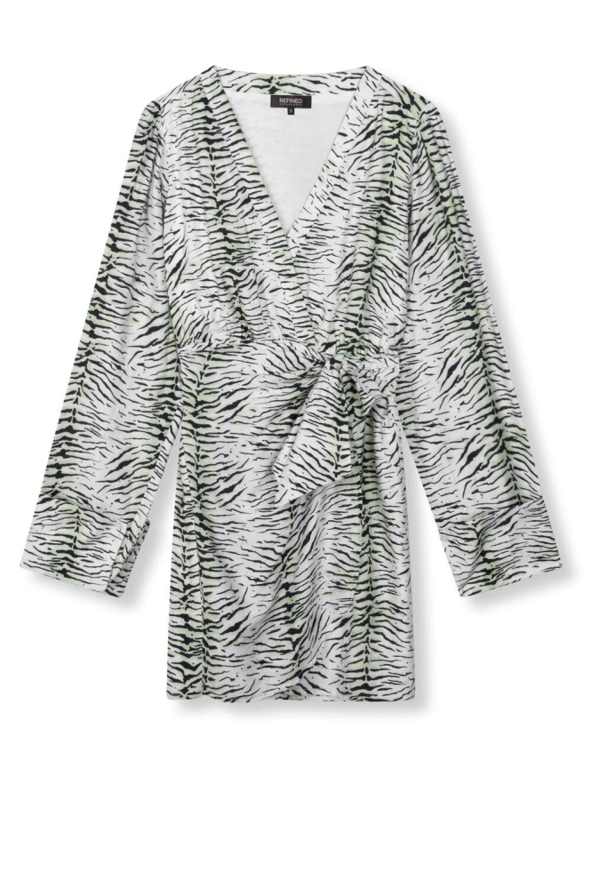 WOVEN ZEBRA WRAP DRESS LISELLE R2505331693 950 ZEBRA